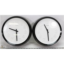 FLAT WITH TWO BLACK & WHITE CLOCKS