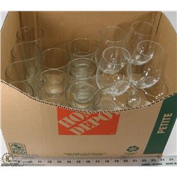 BOX OF ASSORTED WINE GLASSES