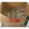 Image 1 : BOX OF ASSORTED WINE GLASSES
