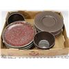 Image 1 : FLAT OF ASSORTED DARK TONE PLATES & BOWLS