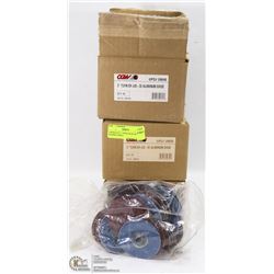 3 BOXES OF 3" TURN ON 80 GRIT SANDING DISCS.
