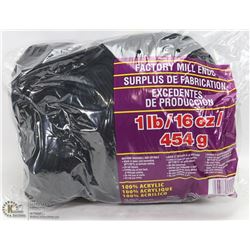 1LB BAG OF 100% ACRYLIC YARN BLACK
