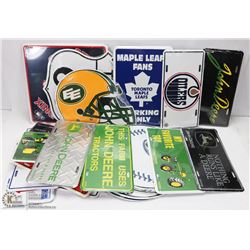 FLAT OF SPORTS & JOHN DEERE SIGNS & MORE.