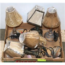 3 SETS OF 2 NEW  MATCHING MINI LAMPS