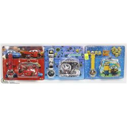 3 NEW KIDS WATCH AND WALLET SETS