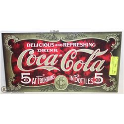 METAL COCA COLA WALL DISPLAY COLLECTIBLES