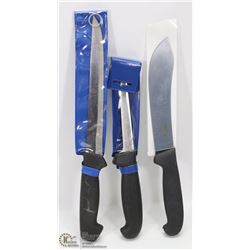LOT OF 3 PROFESSIONAL KNIVES.