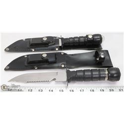 SET OF 2 - 6" BLADE SURVIVAL KNIVES & SHEATHS.