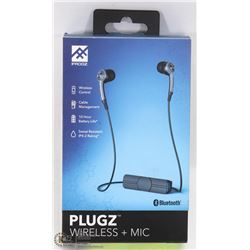 IFROGZ PLUGZ WIRELESS+MIC EARPHONES GRAY