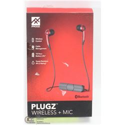 IFROGZ PLUGZ WIRELESS+MIC EARPHONES GRAY