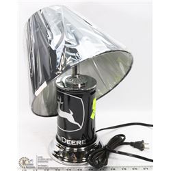BLACK JOHN DEERE LAMP WITH SHADE 18"