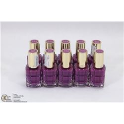 10 BOTTLES OF L'OREAL NAIL POLISH
