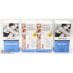 LOT OF 4 BOXES OF PARISSA WARM WAX