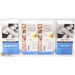 LOT OF 4 BOXES OF PARISSA WARM WAX