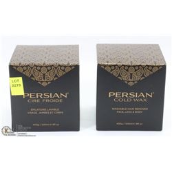 TWO BOXES OF PERSIAN COLD WAX HAIR REMOVER