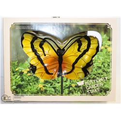 NEW GLASS BUTTERFLY GARDEN STAKE