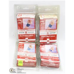 LOT OF 4 TENNIS WRIST BRACES
