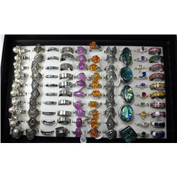 2 - LOT OF 95 FASHION RINGS