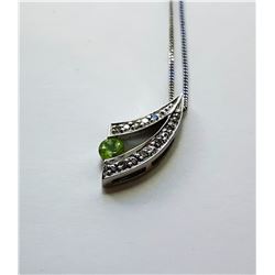 12 - 10K WHITE GOLD SLIDE  PENDANT &