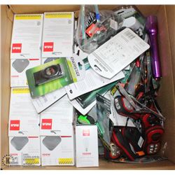 BOX OF STORE CLOSURE MERCHANDISE, INCLUDING: