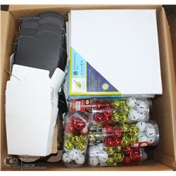 BOX OF STORE CLOSURE MERCHANDISE, INCLUDING: