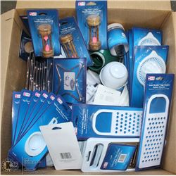 BOX OF STORE CLOSURE MERCHANDISE, INCLUDING: