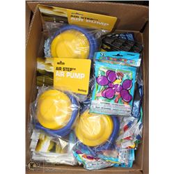 BOX OF STORE CLOSURE MERCHANDISE, INCLUDING: