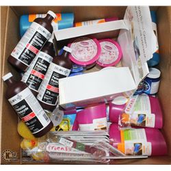 BOX OF STORE CLOSURE MERCHANDISE, INCLUDING: