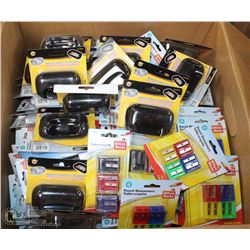 BOX OF STORE CLOSURE MERCHANDISE, INCLUDING: