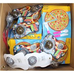 BOX OF STORE CLOSURE MERCHANDISE, INCLUDING: