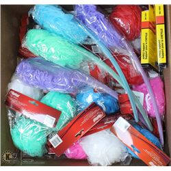 BOX OF STORE CLOSURE MERCHANDISE, INCLUDING: