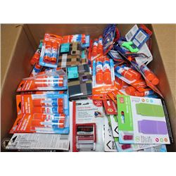 BOX OF STORE CLOSURE MERCHANDISE, INCLUDING: