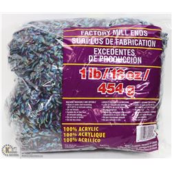 1LB BAG OF 100% ACRYLIC YARN MULTICOLOURED