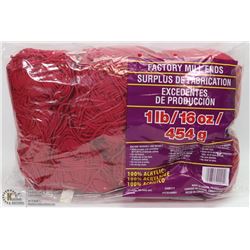 1LB BAG OF 100% ACRYLIC YARN RED