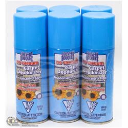 LOT OF 6 BOTTLES OF NO VACUUM FOAMING CARPET