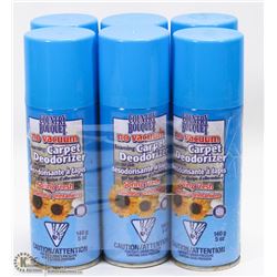 LOT OF 6 BOTTLES OF NO VACUUM FOAMING CARPET