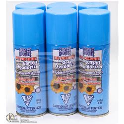 LOT OF 6 BOTTLES OF NO VACUUM FOAMING CARPET