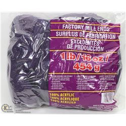 1LB BAG OF 100% ACRYLIC YARN PURPLE