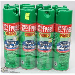 8 CANS OF FRED'S ANTIBACTERIAL SPRAY