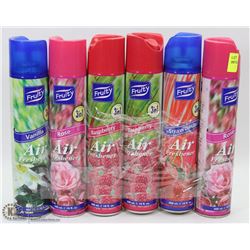 LOT OF 6 CANS OF AIR FRESHENER/ DEODORIZER