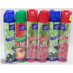 LOT OF 6 CANS OF AIR FRESHENER/ DEODORIZER