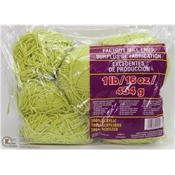 1LB BAG OF 100% ACRYLIC YARN GREEN
