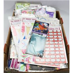 FLAT OF ASSORTED STICKERS AND OTHER SCRAP BOOKING