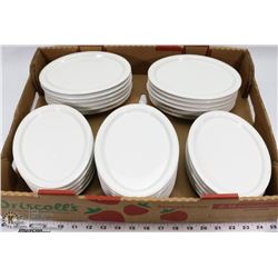 FLAT OF SERVING DISHES