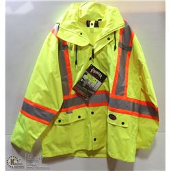 NEW SIZE LARGE PIONEER HI-VIS WATERPROOF JACKET