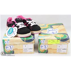 2 NEW PAIRS SIZE 1 PINK RUNNING SHOES