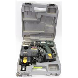 RYOBI 12V DRILL WITH CHARGER & 2 BATTERIES