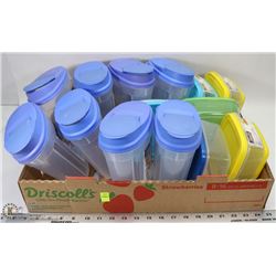 FLAT OF CEREAL CONTAINERS AND MORE