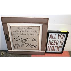 SHOWHOME DECOR "ALL YOU NEED IS WINE" & "DANCE IN