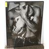 Image 1 : SHIRTLESS FATHER HOLDING HIS SON FRAMED PICTURE